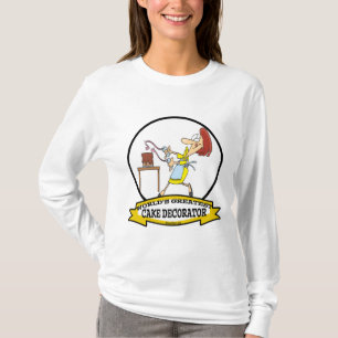 WORLDS GREATEST CAKE DECORATOR VROUWEN CARTOON T-SHIRT