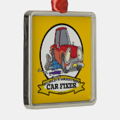 WORLDS GREATEST CAR FIXER CARTOON METALEN ORNAMENT (Rechts)
