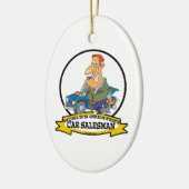 WORLDS GREATEST CAR SALESMAN II-CARTOON KERAMISCH ORNAMENT (Links)