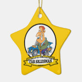 WORLDS GREATEST CAR SALESMAN II-CARTOON KERAMISCH ORNAMENT (Links)
