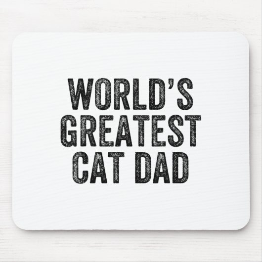 World's Greatest Cat Dad Funny Dad Joke Father's D Muismat (Voorkant)