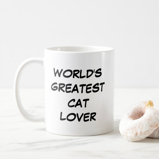 'World's Greatest Cat Lover'-Mok Koffiemok (Met donut)