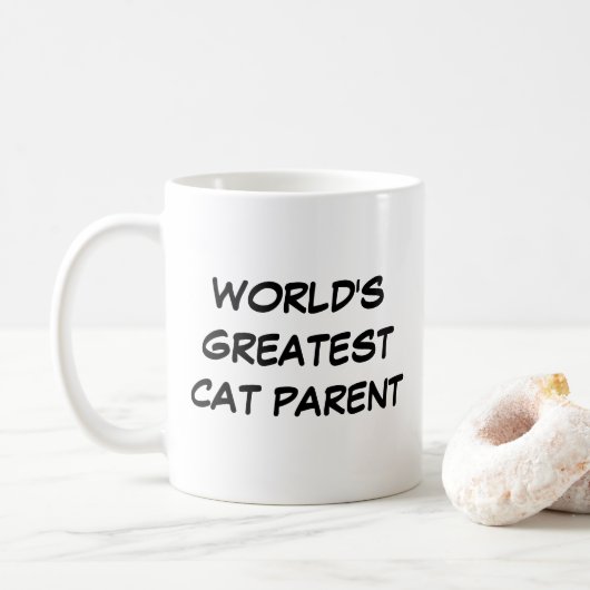 'World's Greatest Cat Parent'-Mok Koffiemok (Met donut)