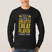 World's Greatest Cheat Player Card Game T-shirt (Voorkant)