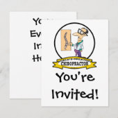 WORLDS GREATEST CHIROPRACTOR MANNEN CARTOON KAART (Voorkant / Achterkant)