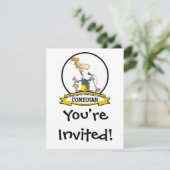 WORLDS GREATEST COMEDIAN MANNEN CARTOON KAART (Staand voorkant)