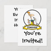 WORLDS GREATEST COMEDIAN MANNEN CARTOON KAART (Voorkant / Achterkant)