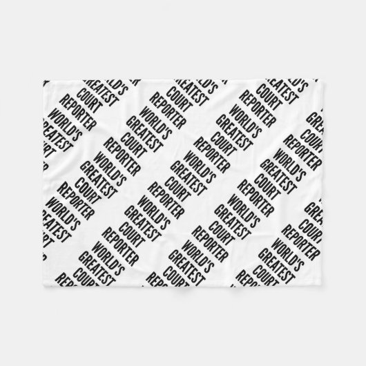 World's Greatest Court Reporter Fleece Deken (Voorkant (Horizontaal))