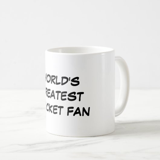 'World's Greatest Cricket Fan'-Mok Koffiemok (Voorkant rechts)