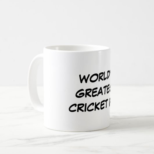 'World's Greatest Cricket Fan'-Mok Koffiemok (Voorkant links)