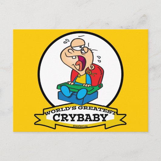 WORLDS GREATEST CRYBABY CARTOON BRIEFKAART (Voorkant)