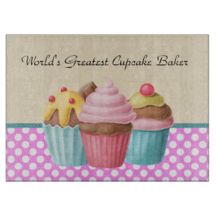 World's Greatest cupcake bakker bericht toevoegen Snijplank