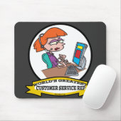 WORLDS GREATEST CUSTOMER SERVICE REP CARTOON MUISMAT (Met muis)