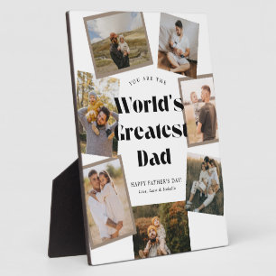 World's Greatest Dad 7 Foto Collage Fotoplaat
