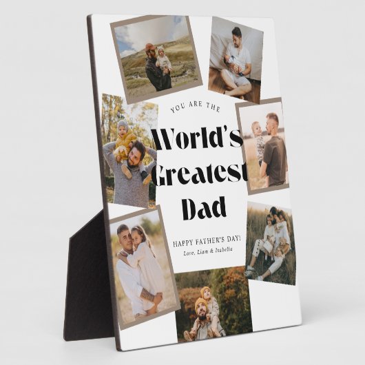 World's Greatest Dad 7 Foto Collage Fotoplaat (Zijkant)
