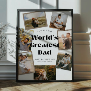 World's Greatest Dad 7 Foto Collage Poster