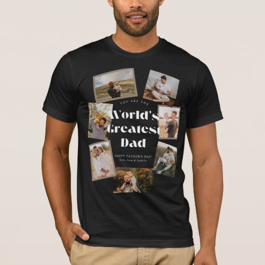 World's Greatest Dad 7 Fotocollage T-shirt (Voorkant)