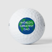 World's Greatest Dad aangepaste golfbal set cadeau Golfballen (Voorkant)