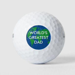 World's Greatest Dad aangepaste golfbal set cadeau Golfballen