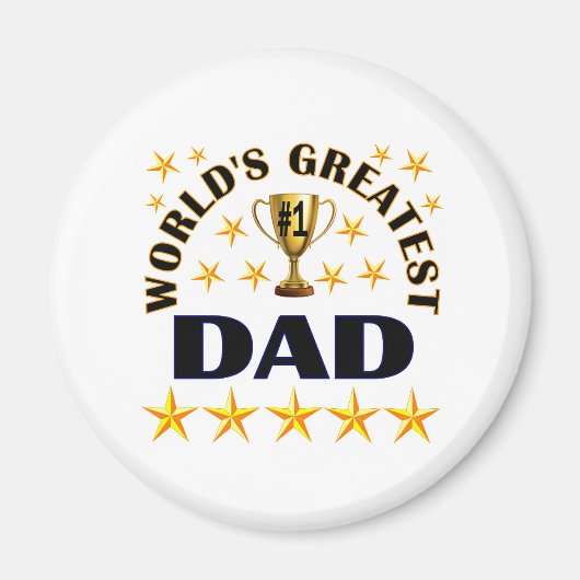 World's Greatest Dad, gold stars, Magneet (Voorkant)