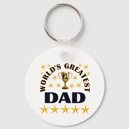 World's Greatest Dad-trofee sterren Cute Sleutelhanger (Voorkant)