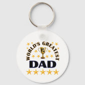 World's Greatest Dad-trofee sterren Cute Sleutelhanger (Achterkant)