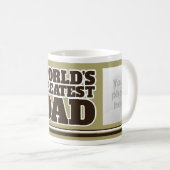 World's Greatest Dad twee foto's Zachte groene mok (Voorkant rechts)