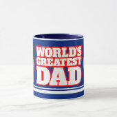 World's Greatest Dad voeg 2 foto's blauw mok toe (Midden)