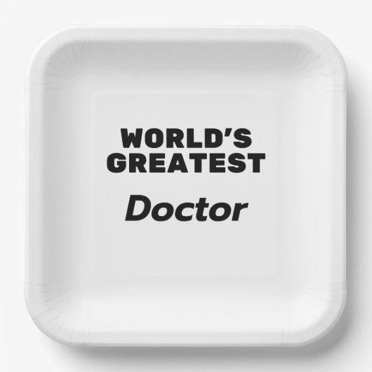 World's Greatest Doctor Papieren Bordje (Voorkant)