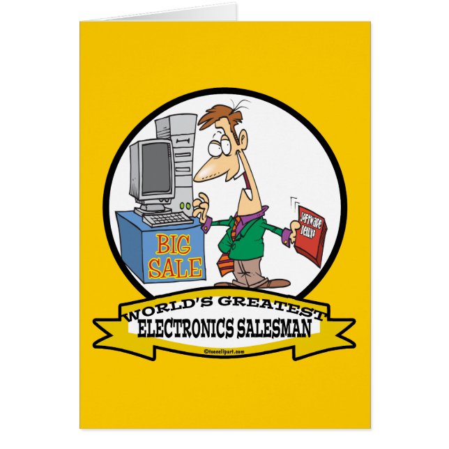 WORLDS GREATEST ELECTRONICS SALESMAN CARTOON (Voorkant)