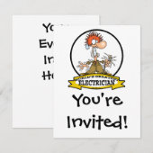 WORLDS GREATEST ELEKTRICIAN MAN CARTOON KAART (Voorkant / Achterkant)