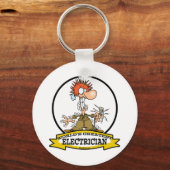 WORLDS GREATEST ELEKTRICIAN MAN CARTOON SLEUTELHANGER (Voorkant)