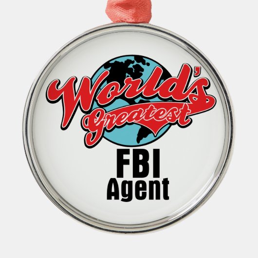 Worlds Greatest FBI Agent Metalen Ornament (Voorkant)