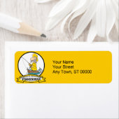 WORLDS GREATEST FISHERMAN MAN CARTOON ETIKET (Insitu)