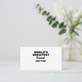 World's greatest Food Server Visitekaartje (Staand voorkant)