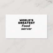 World's greatest Food Server Visitekaartje (Voorkant)