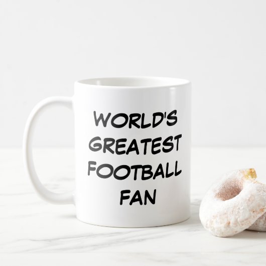 'World's Greatest Football Fan'-Mok Koffiemok (Met donut)