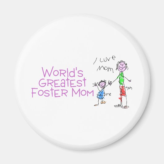 Worlds Greatest Foster Mam Magneet (Voorkant)