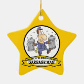 WORLDS GREATEST GARBAGE MAN CARTOON KERAMISCH ORNAMENT (Voorkant)