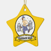 WORLDS GREATEST GARBAGE MAN CARTOON KERAMISCH ORNAMENT (Links)