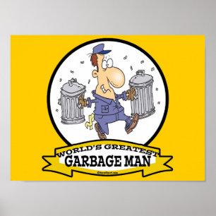 WORLDS GREATEST GARBAGE MAN CARTOON POSTER