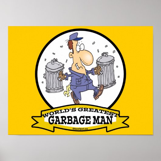 WORLDS GREATEST GARBAGE MAN CARTOON POSTER (Voorkant)