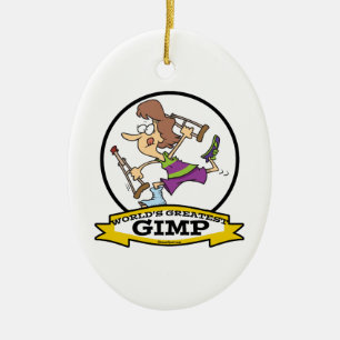 WORLDS GREATEST GIMP VROUWEN CARTOON KERAMISCH ORNAMENT