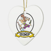 WORLDS GREATEST GIMP VROUWEN CARTOON KERAMISCH ORNAMENT (Links)