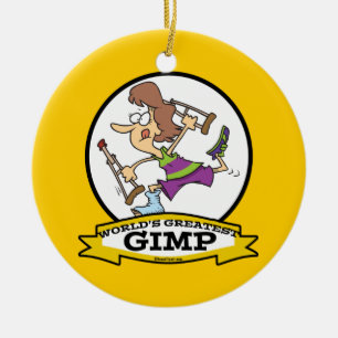 WORLDS GREATEST GIMP VROUWEN CARTOON KERAMISCH ORNAMENT