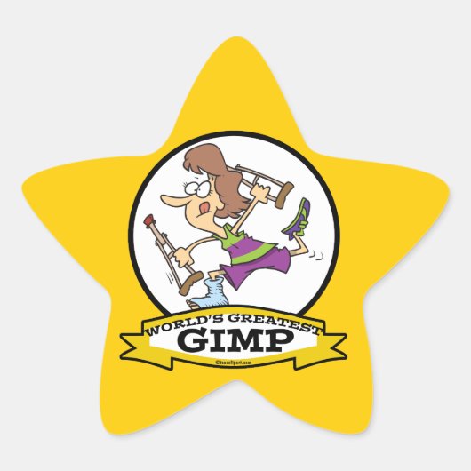 WORLDS GREATEST GIMP VROUWEN CARTOON STER STICKER (Voorkant)