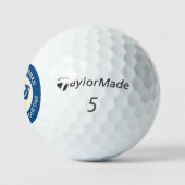 'World's Greatest Golf Dad' donkerblauwe logo Golfballen (Logo)