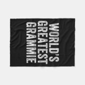 World's Greatest Grammie Funny Grandma Joke Mother Fleece Deken (Voorkant (Horizontaal))