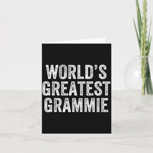 World's Greatest Grammie Funny Grandma Joke Mother Kaart (Voorkant)