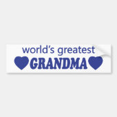 WORLDS GREATEST GRANDMA.  ACHTERGROND BUMPERSTICKER (Voorkant)